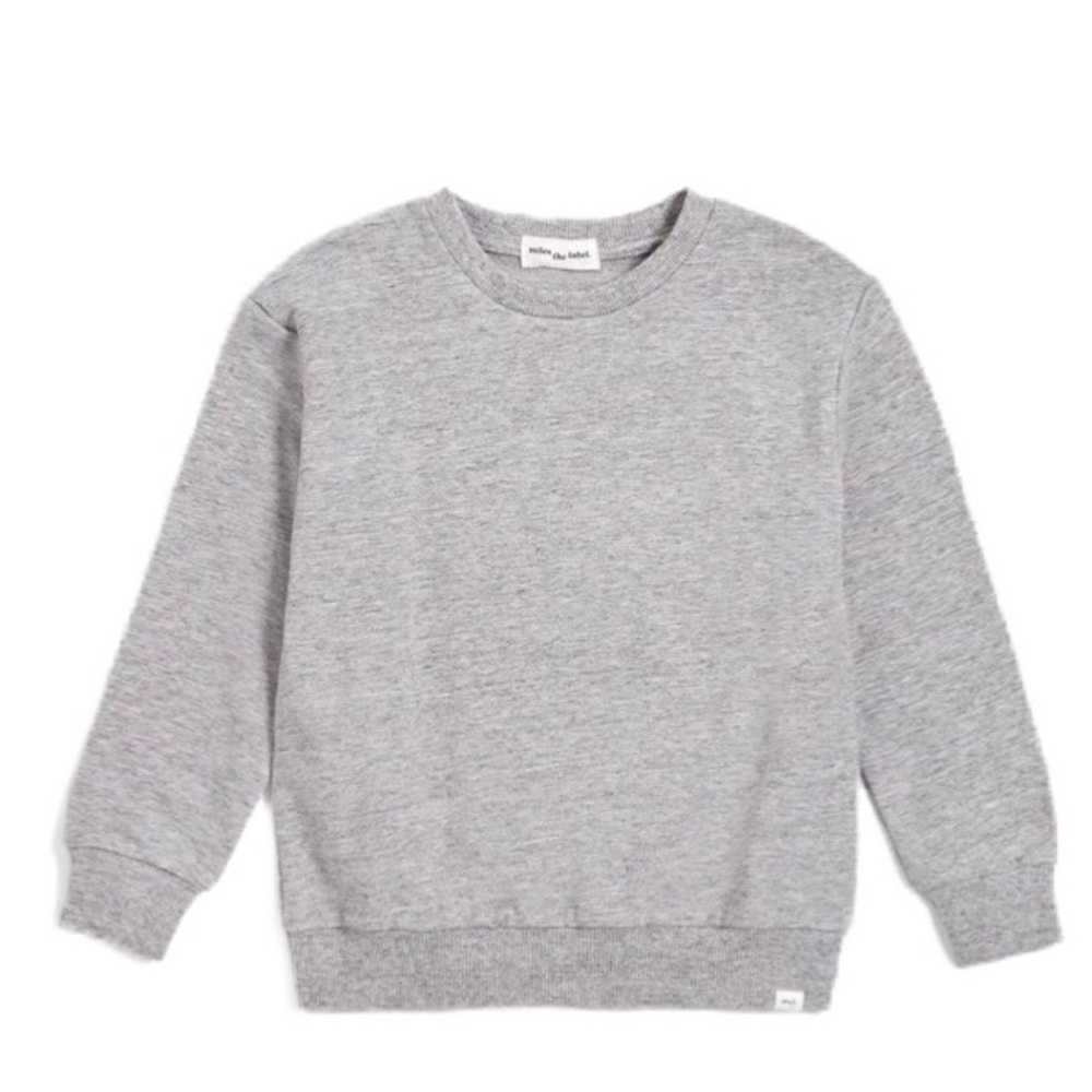 Miles Baby Basic Heather Grey Crew Neck Sweatshirt Size 6 Months